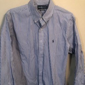 COPY - Long sleeve blue and white polo